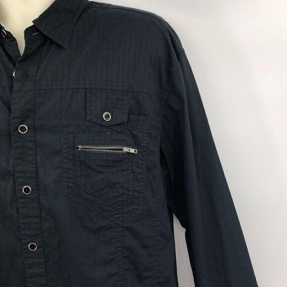 Franky & Max men’s black embroidered detail shirt - Picture 4 of 7